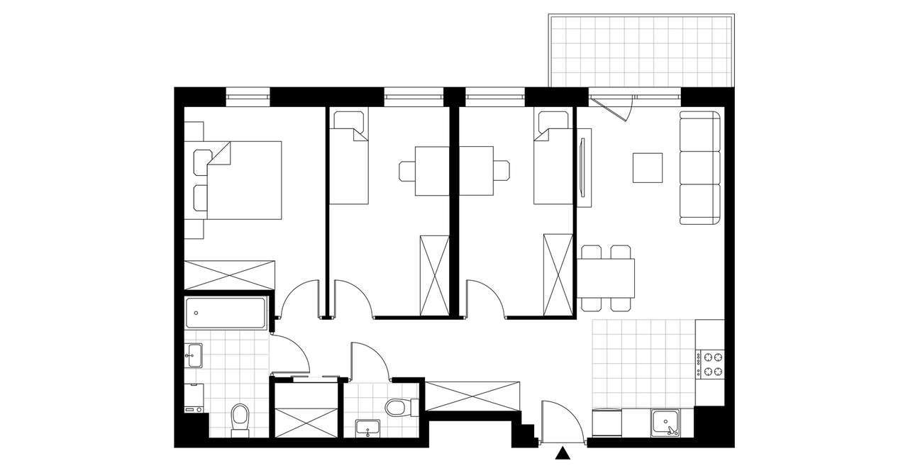 4-pokojowe mieszkanie 70m2 + balkon Bez Prowizji - Pełny obrazek: 3/15