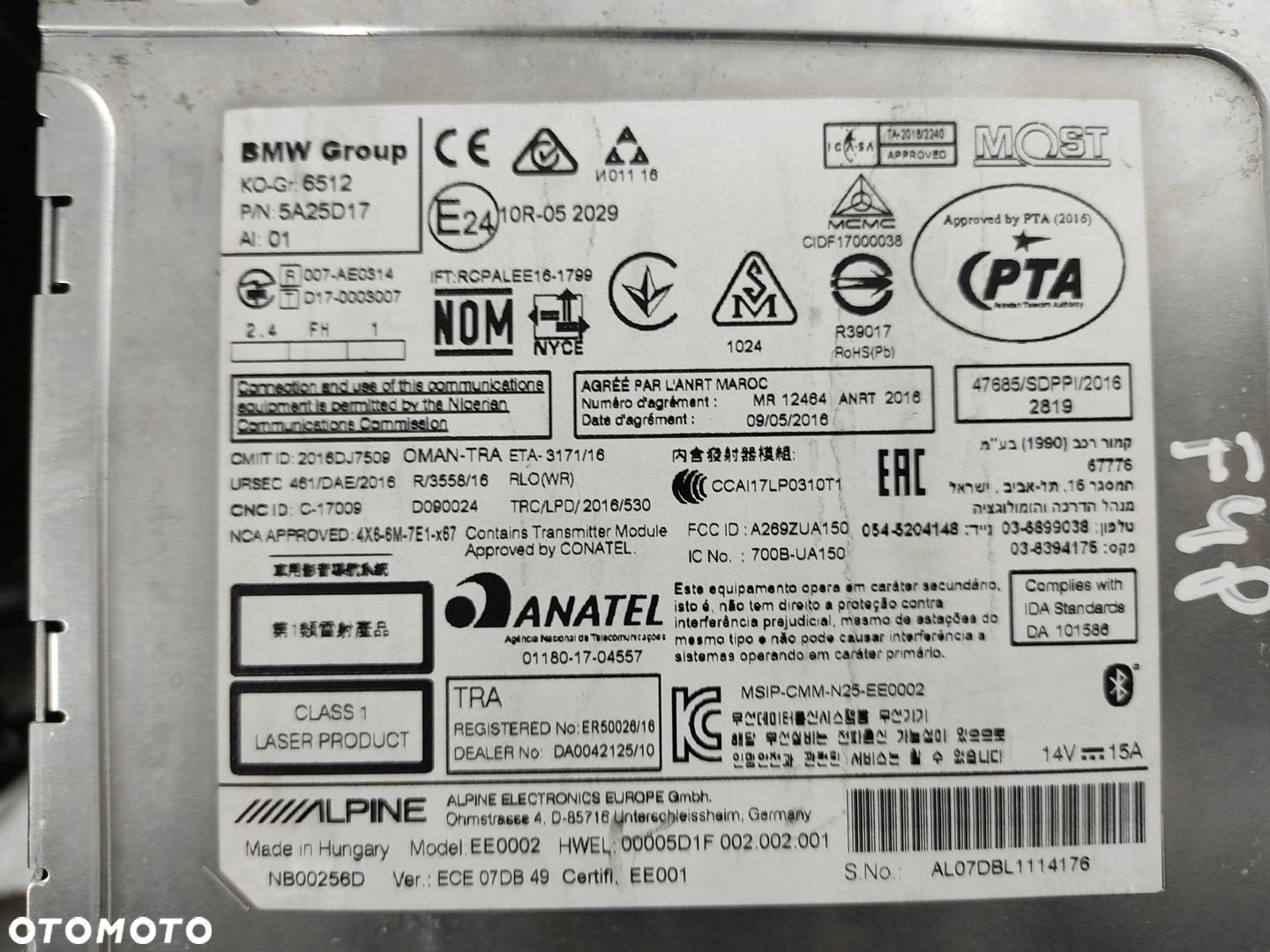 NAWIGACJA CZYTNIK NAWIGACJI BMW X1 F48 5A25D17 20- - 5