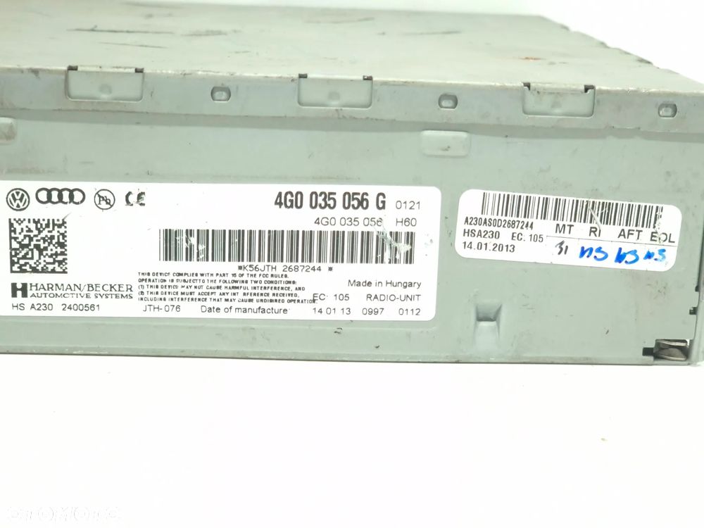 Sterownik radiowy moduł jednostka nawigacji MMi Audi A5 4G0035056G - 3