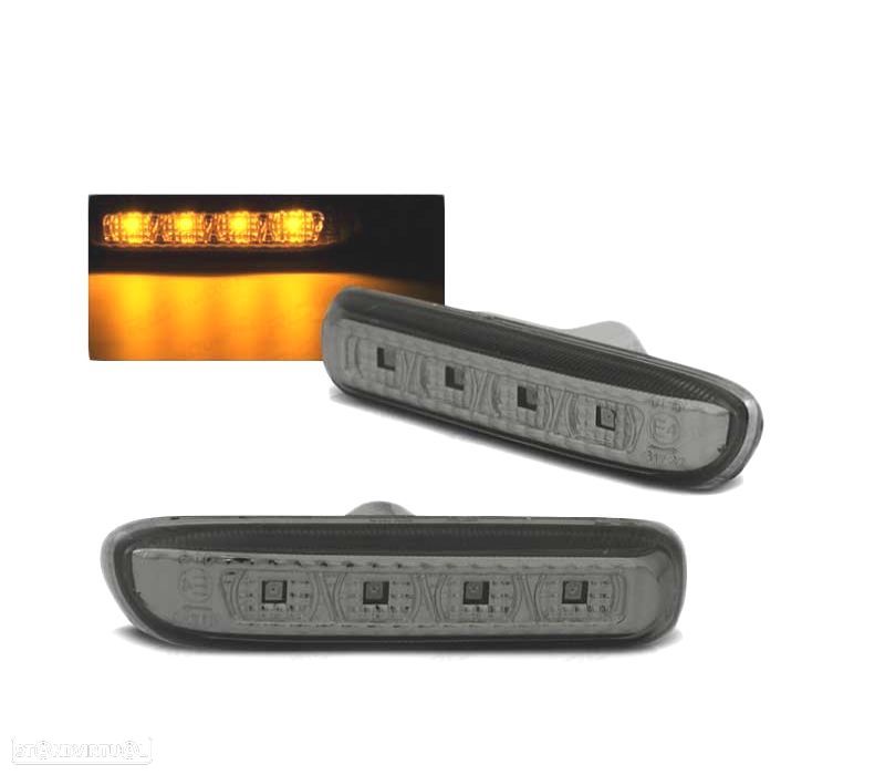 PISCAS LATERAIS LED BMW E46 2D 4D 98-01 FUMADOS - 1