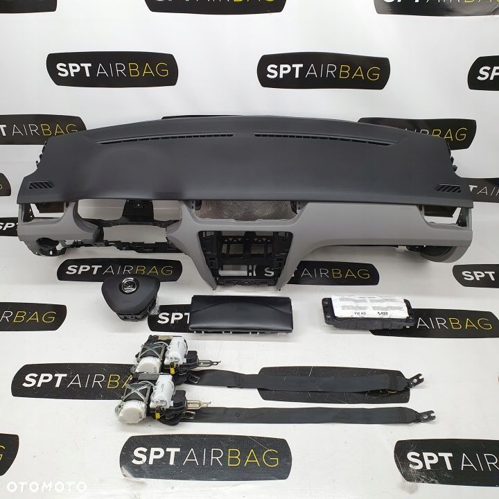 SKODA OCTAVIA III 3 5E0 DESKA ROZDZIELCZA KONSOLA KOKPIT PULPIT PODUSZKI AIRBAG AIR BAG PASY KIT SET - 1