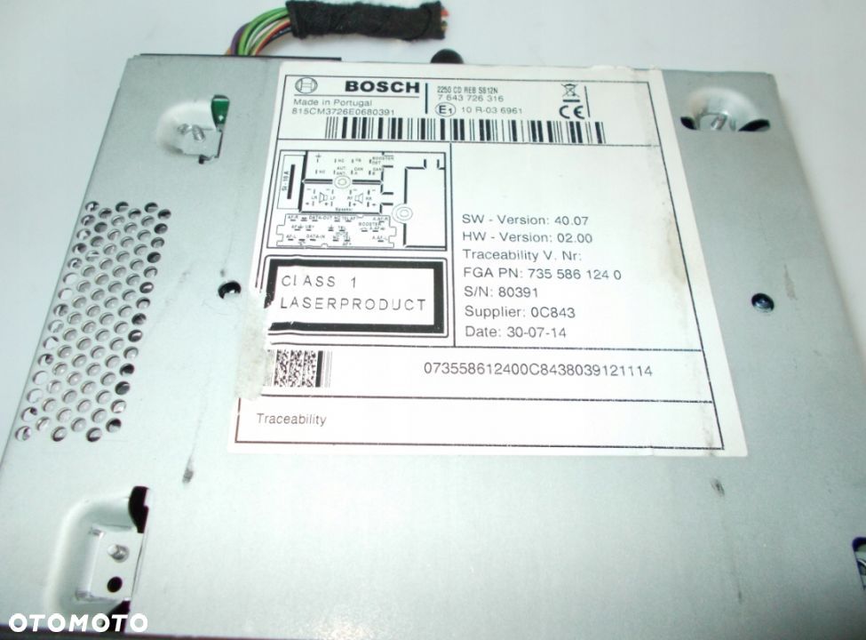 RADIO CD FIAT QUBO/FIORINO 735586124 - 2