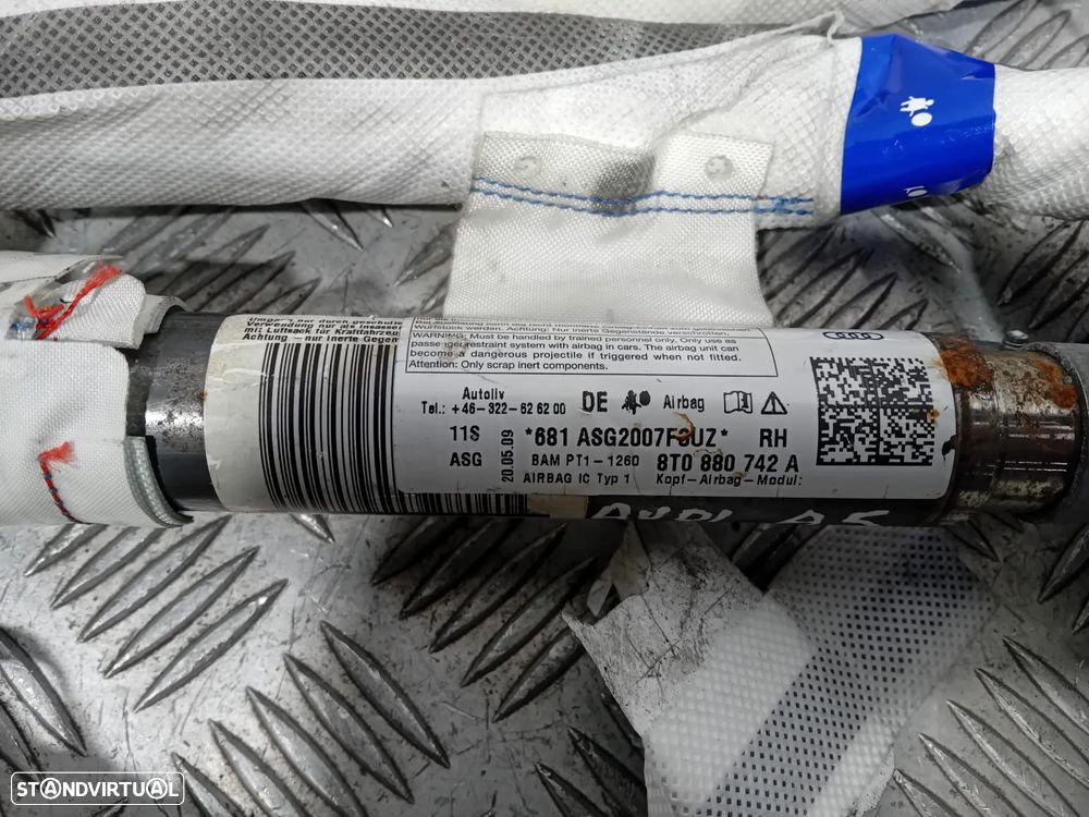 Cortina Cortinas de Airbag Audi A5 Coupé 8T0880742 8T0880741 Original - 4