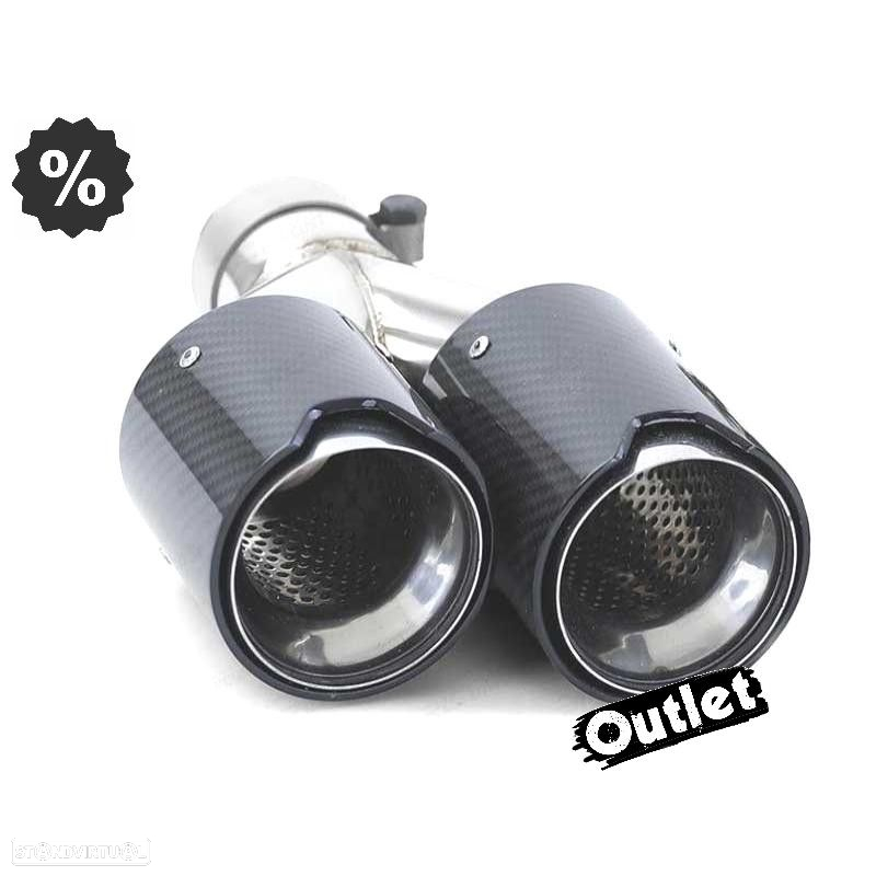 C011792C2 PONTEIRA DE ESCAPE ESQUERDA BMW LOOK M PERFORMANCE CROMADO CARBONO - 6