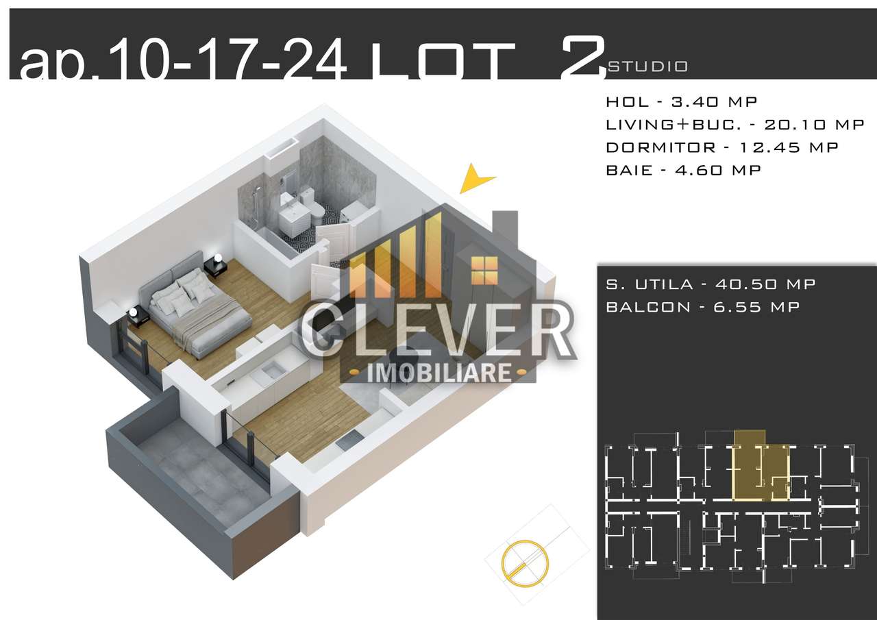 Interior view of Apartament 2 bedroom in Drumul Gura Ariesului