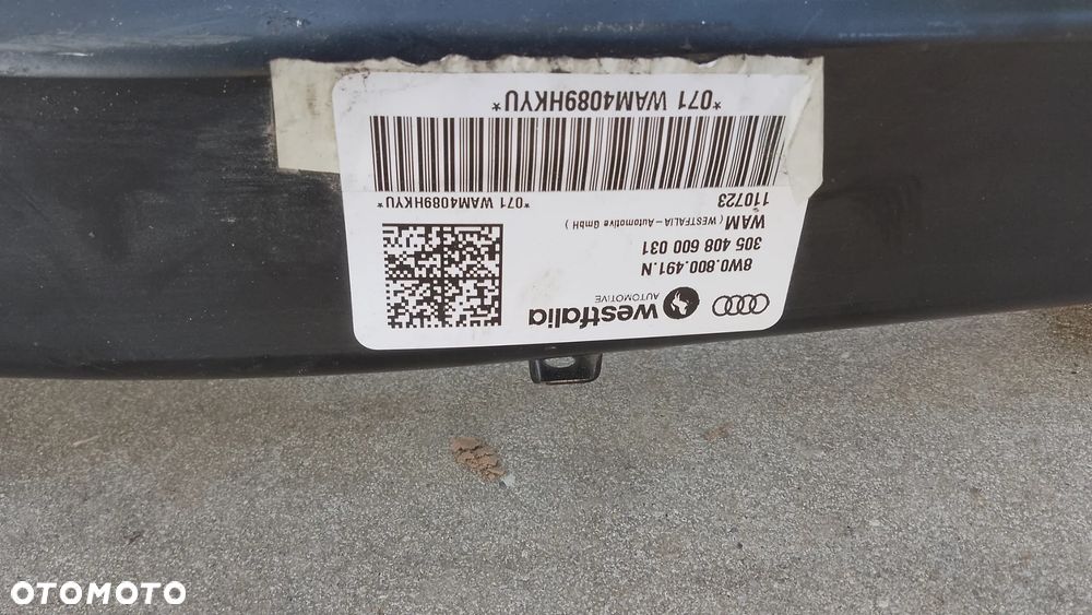 AUDI A4 S4 B9 8W0 ELEKTRYCZNY HAK HOLOWNICZY ZDERZAKA TYŁ ŁADNY 8W0800491N - 6