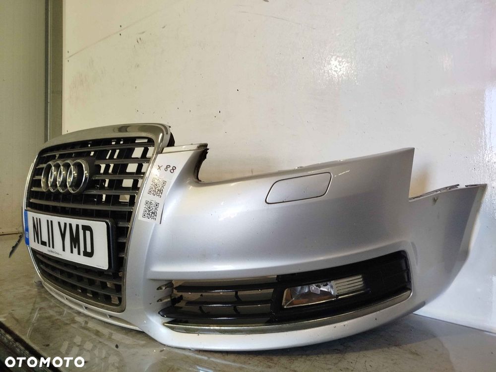 + ZDERZAK PRZÓD PRZEDNI AUDI A6 C6 LIFT FL LY7W SREBRNY SPRYSKIWACZE LAMP XENON HALOGENY - 2