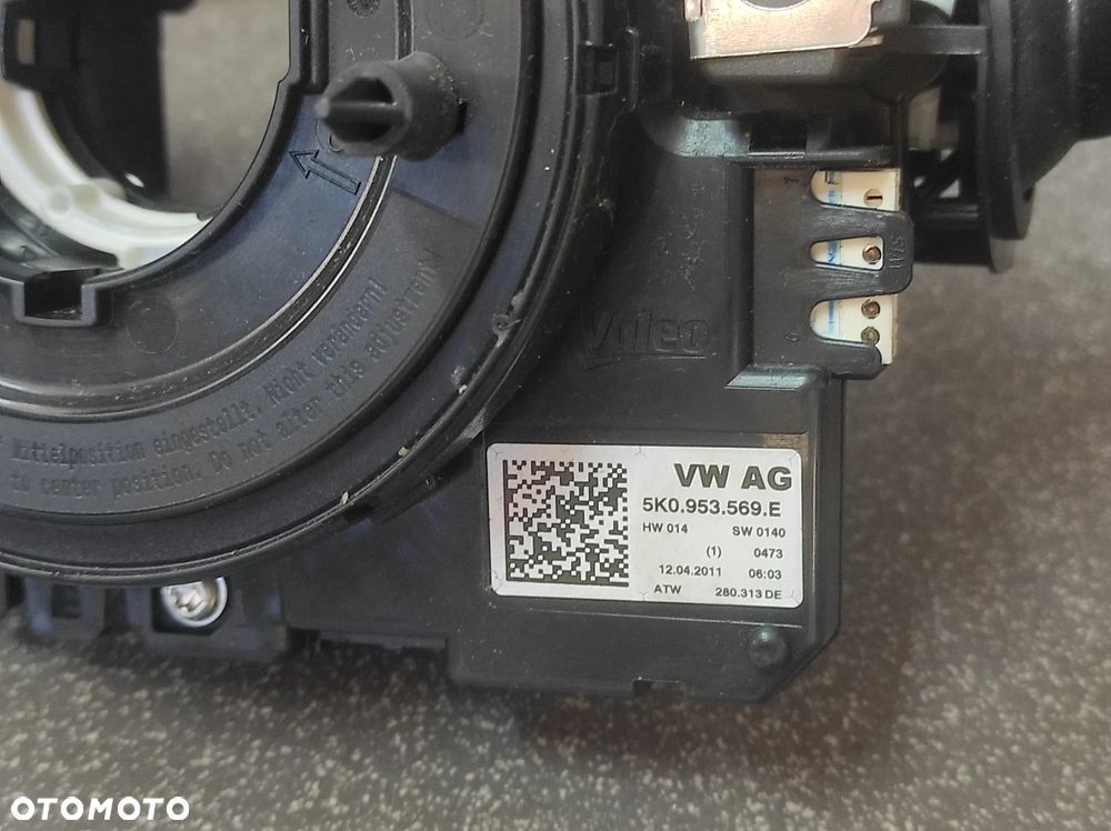 ZWIJAK TAŚMA MANETKI AIRBAG KIEROWNICY 5K0953569E VW AUDI SEAT SKODA WYSYŁKA !!!! - 2