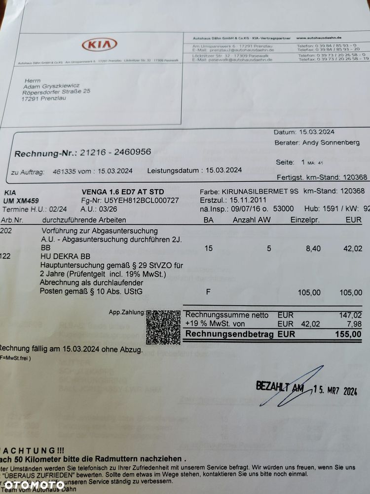 Kia Venga 1.6 CVVT Automatik Dream-Team Edition - 27