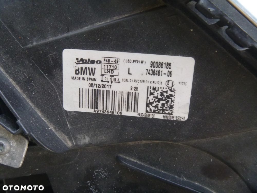 BMW X1 F48 F49 FULL LED LAMPA LEWA PRZEDNIA 90086185 7436461-06 - 5