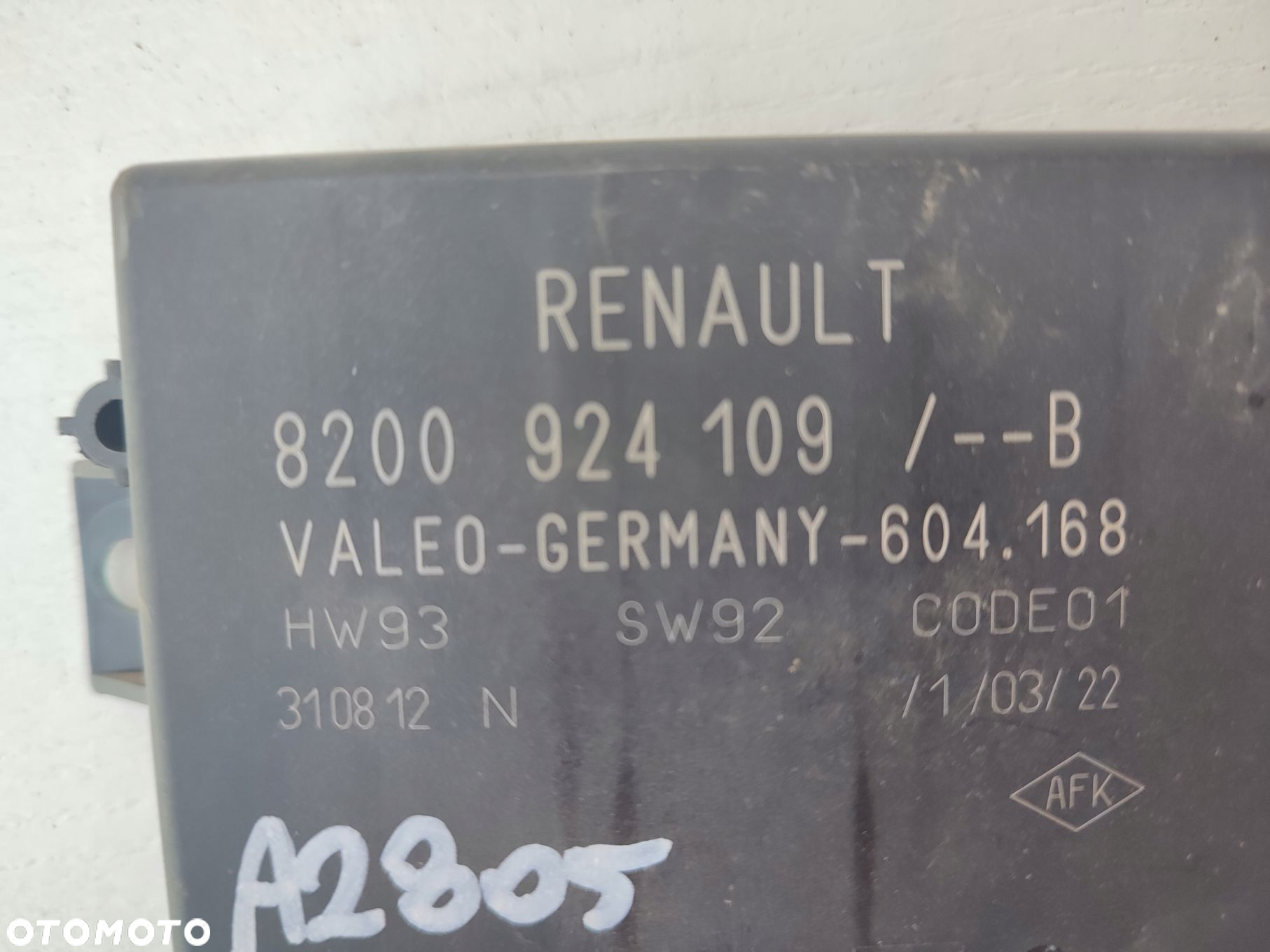 Moduł PDC czujników parkowania RENAULT KANGOO II EUROPA 8200924109 - 4