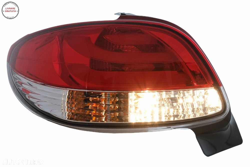 Stopuri Peugeot 206 HatchBack 3/5 usi (1998-2004) Rosu & Alb- livrare gratuita - 14