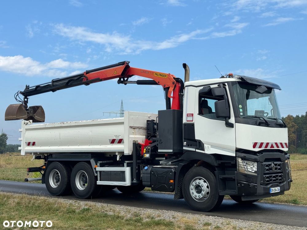 Renault RENAULT C 380 / 6x4 / WYWROTKA + HDS PALFINGER 17.001 / HYDROBURTA / EURO 6 / STEROWANIE RADIOWE - 10