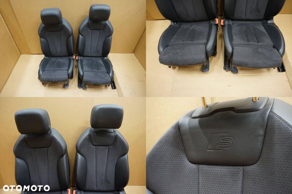 FOTELE KANAPA BOCZKI AUDI A4 B9 S-LINE SEDAN GARZENE QQ1 ALCANTARA - 4