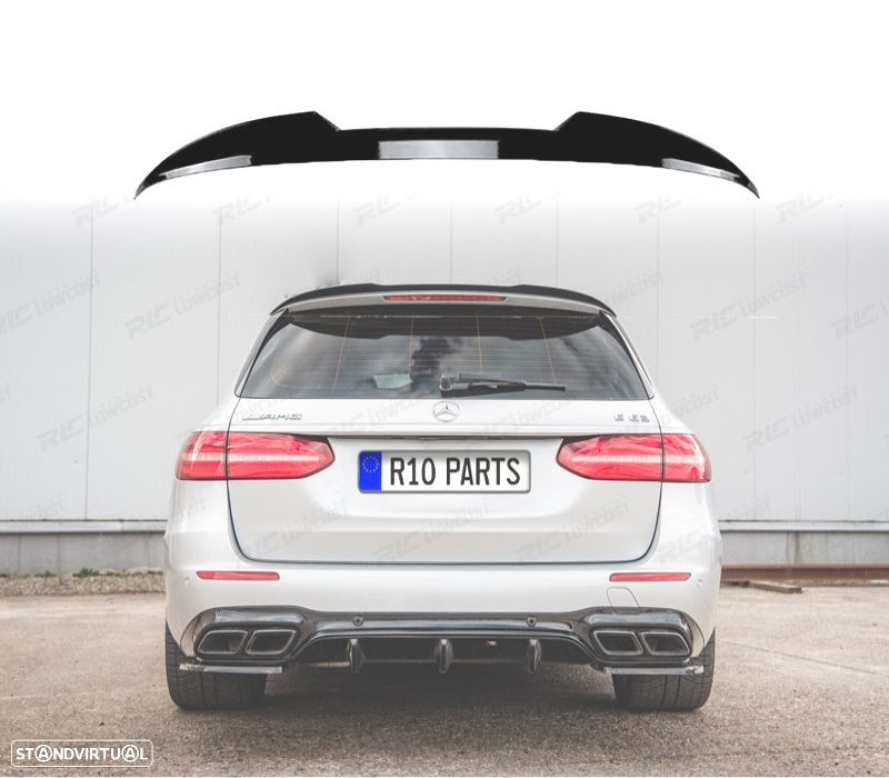 AILERON SPOILER MERCEDES S213 16-23 LOOK AMG PRETO BRILHANTE - 1