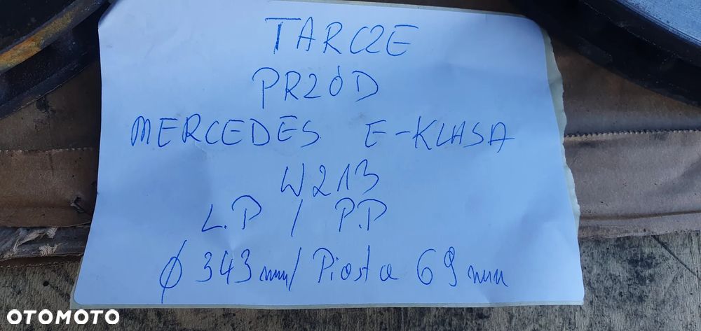 Tarcze hamulcowe przód przednie klocki 340 mm Mercedes E-Klasa W213 3.0 CDI - 11