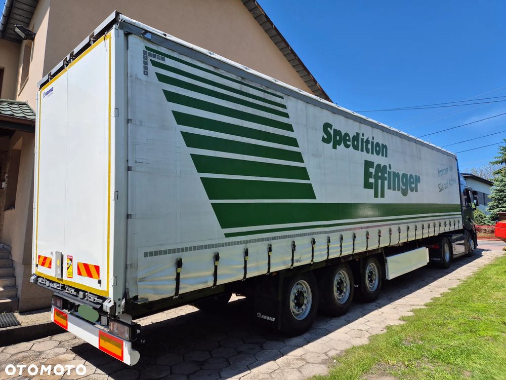 Krone BURTOWA BUDOWLANA VARIOS PÓŁMEGA 385/55 z Niemiec / ALUFELGI / stan bardzo dobry / PODNOSZONA OŚ I DACH / BPW firanka burto-firanka firana burtówka burto firanka - 1