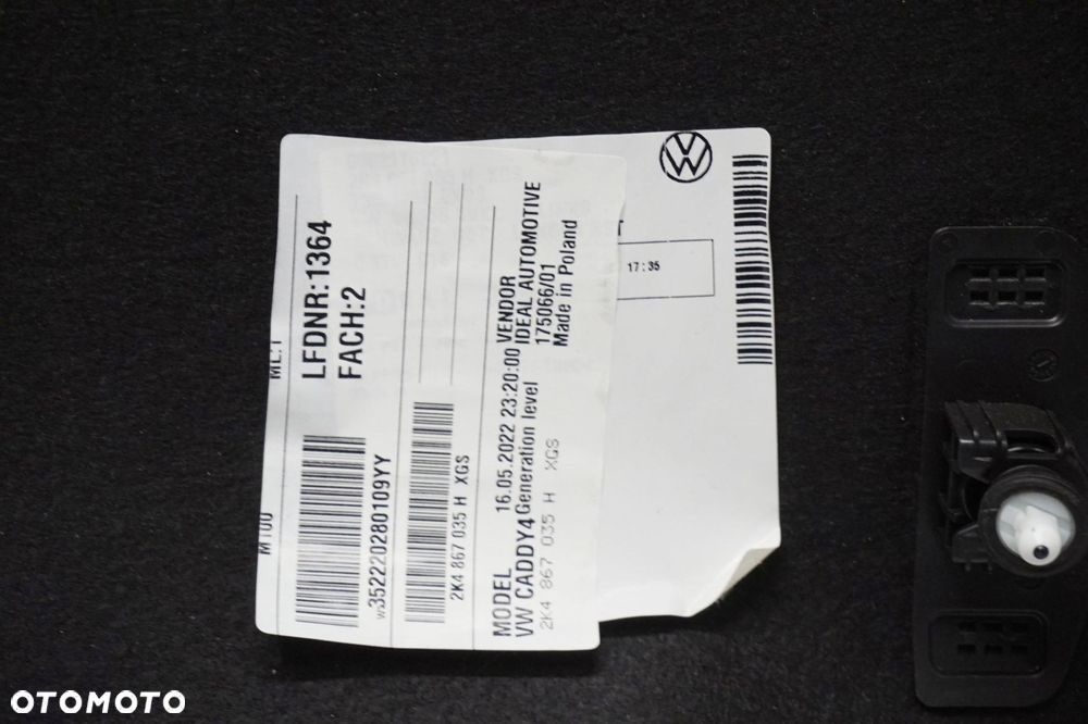 BOCZEK LEWY TYLNY BAGAŻNIKA FORD CONNECT MK3 VW CADDY V 2K7 22R - 8