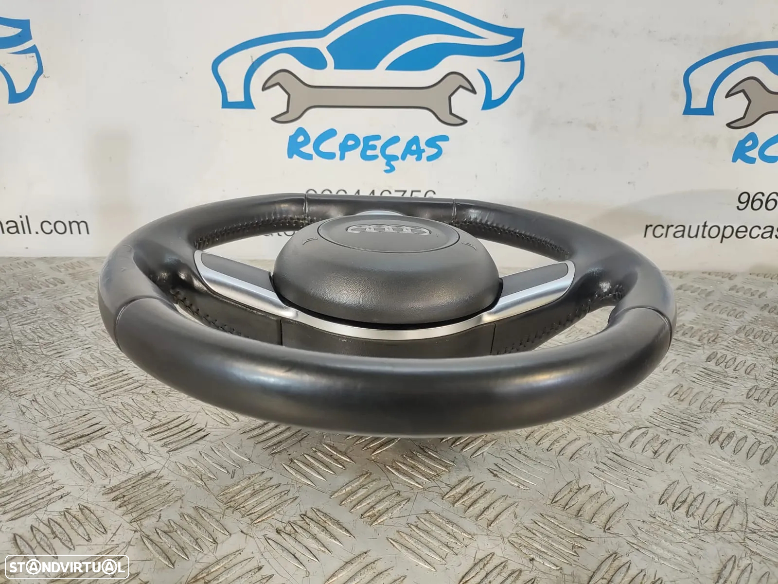 .VOLANTE GUIADOR PELE FLAT BOTTOM AUDI TT 8J 8J3 AUDI TT 8J9 CABRIO A3 8P R8 AIRBAG ORIGINAL - 7