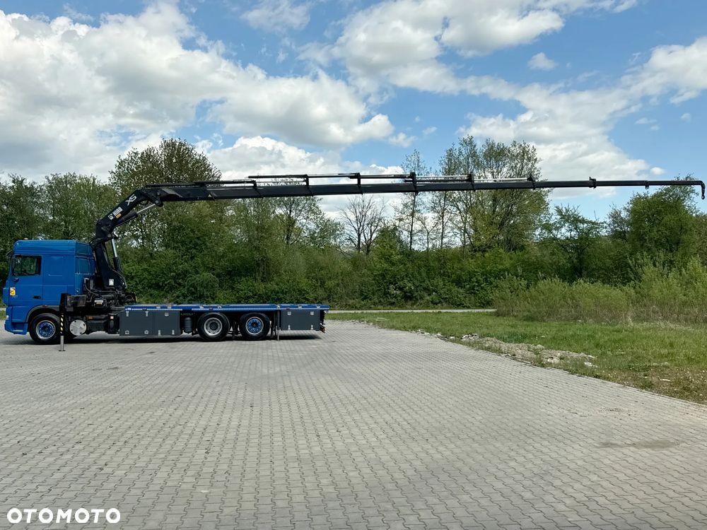 DAF XF 95.480 PLATFORMA 6,80 m + HIAB 422 E - 7 HIDUO + PILOT * STAN BDB - 5