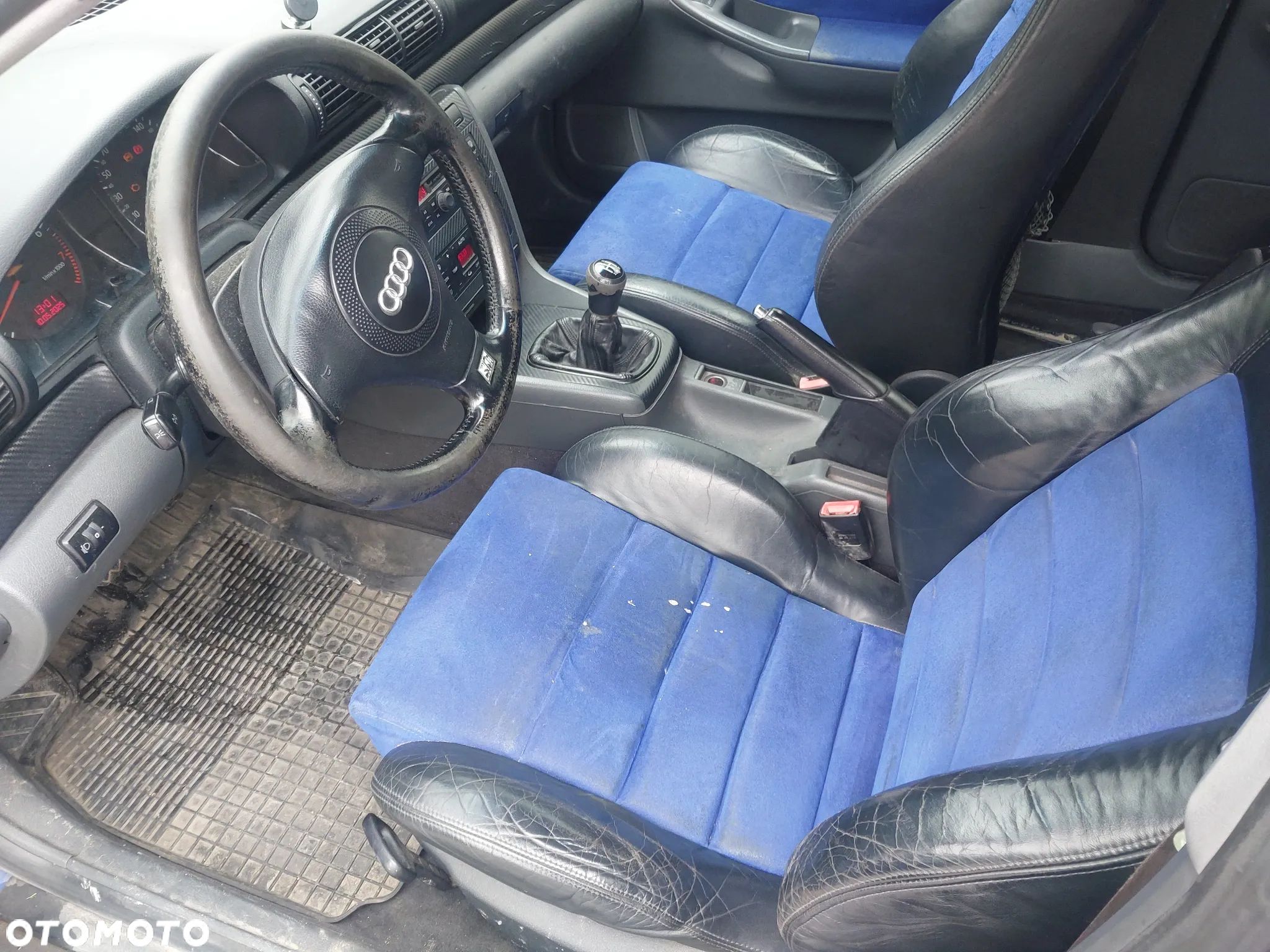 Fotele półskóra alcantara grzane Audi A4 S4 B5 boczki komplet kubełkowe kubełki - 1