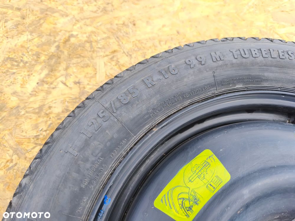 KOŁO DOJAZDOWE ZAPASOWE 125/85R16  5X108 16 CALI PEUGEOT CITREON OPEL TOYOTA - 5