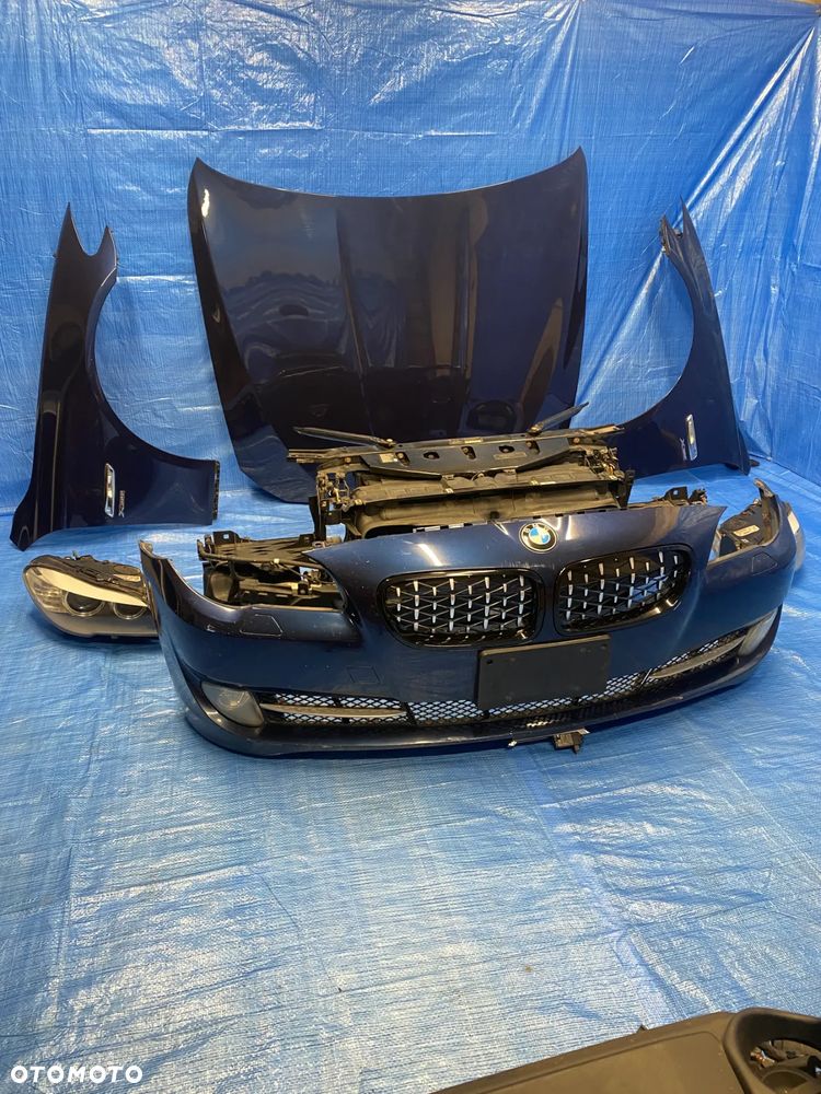 PRZÓD KOMPLETNY BMW F10 F11 NIEBIESKI A76 TIEFSEEBLAU MASKA ZDERZAK LAMPY XENON PAS PRZEDNI CHŁODNICE 535I KOMPLET EUROPA - 4