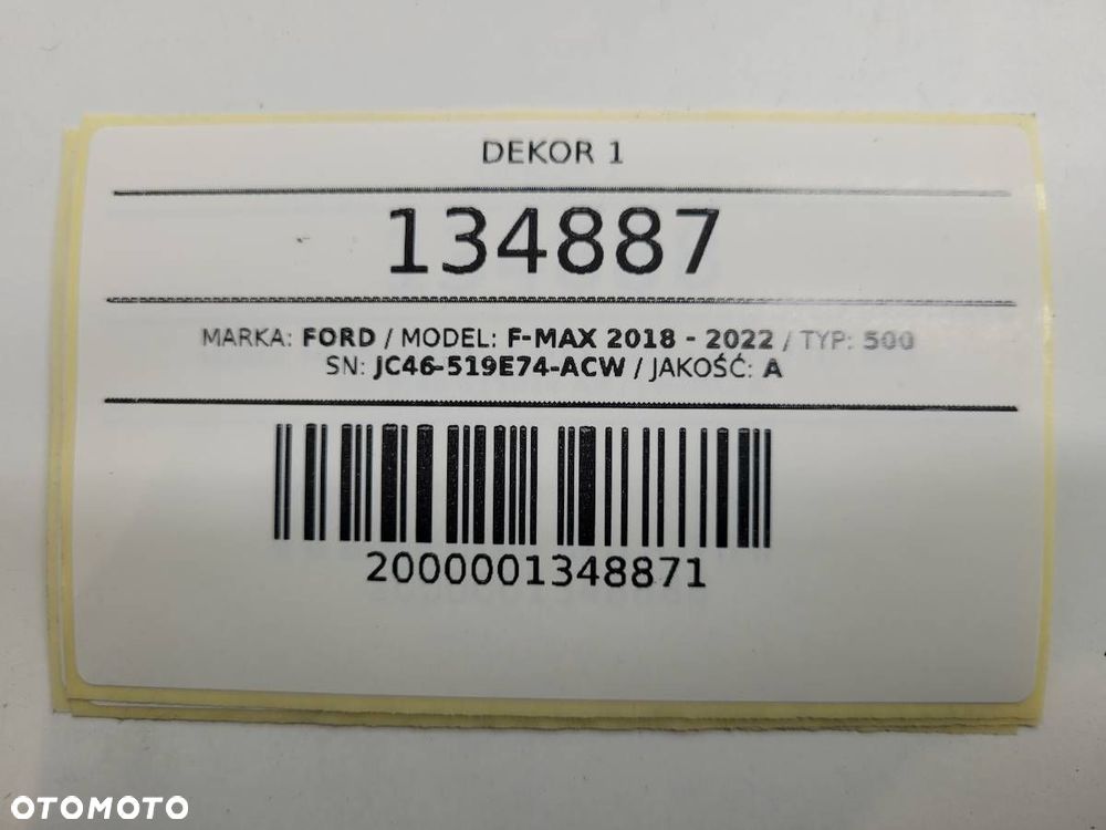 DEKOR OSŁONA TAPICERKA FORD F-MAX 500 JC46-519E74-ACW - 9
