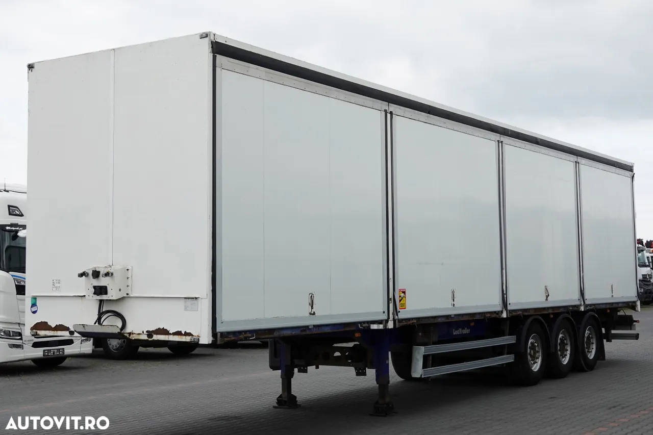 LeciTrailer CONTAINER / LADĂ / LATERALE DESCHISE / PLATĂ PUTERNICĂ PENTRU BALINĂ DE PODEA - 3