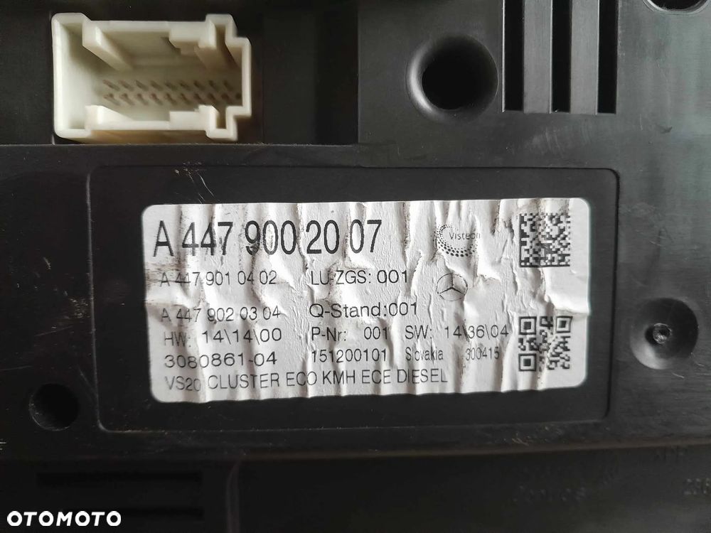 LICZNIK ZEGARY MERCEDES VITO W447 14- EUROPA a4479002007 - 4