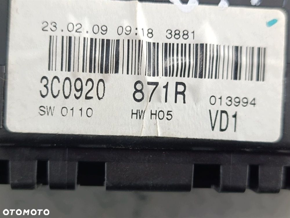 LICZNIK VW PASSAT B6 3C0920871R 1.4 TSI - 7
