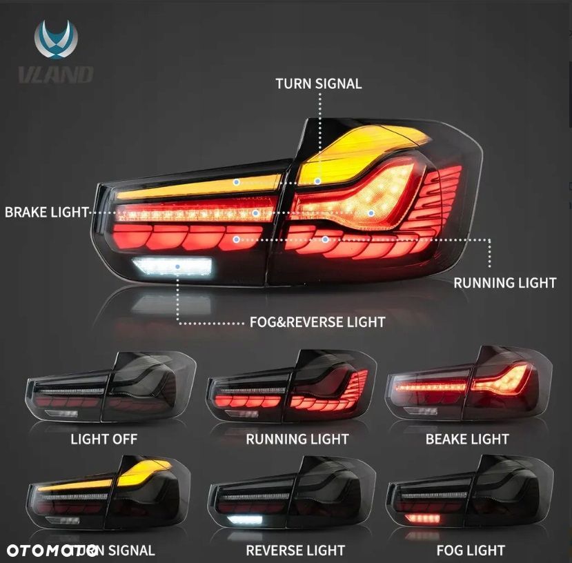 Lampa tyl na kpl Oled Led GTS-look Animacje Bmw 3 f30 2011-2018 Lift - 6