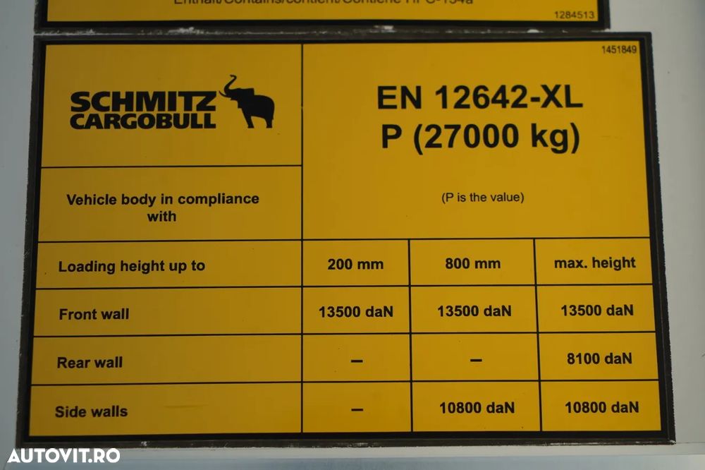 Schmitz Cargobull / SEMIREMORCĂ FRIGORIFICĂ / UNITATE FRIGORIFICĂ SCHMITZ CARGOBULL / SISTEM DE ÎNCĂRCARE PE DOUĂ NIVELE / AXĂ RIDICABILĂ / SUPORT PENTRU PALLEȚI / - 31