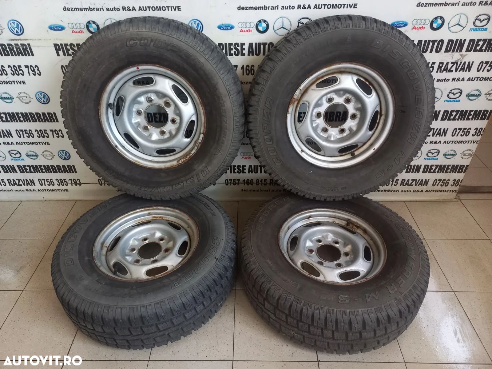 Set Jante Aluminiu Mitsubishi Pajero L200 Nissan Patrol Terrano Etc. Prezoane 6x5.5 Inch Anvelope 235/75R15 Anvelope Bune - 1