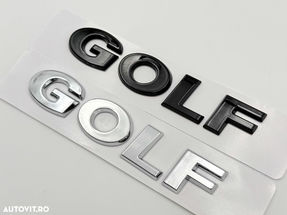 Emblema Compatibila VW GOLF negru - 6