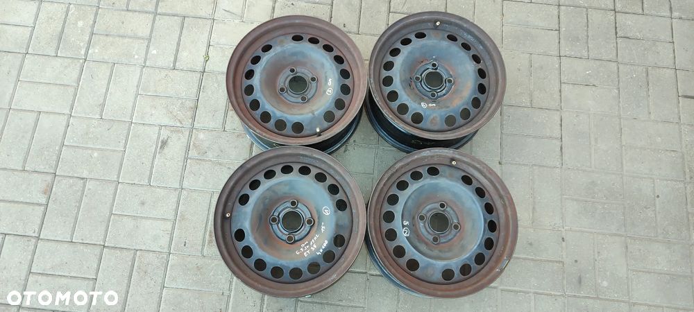 FELGI STALOWE 4x100 6.5Jx15 CALI ET 35 CORSA D E GRANDE PUNTO 4 SZTUKI KOMPLET - 1