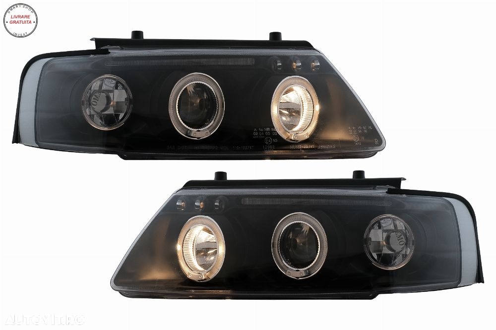Faruri Angel Eyes VW Passat B5 3B (11.1996-08.2000) Negru- livrare gratuita - 8