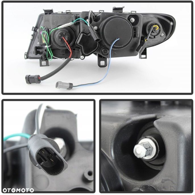 reflektor lampa kpl ringi angel eyes 3d led tuning bmw 3 e46 lift lci 01-05 - 7