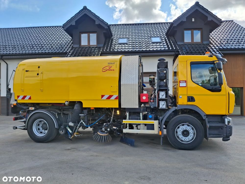 Renault C280 Zamiatarka SEMAT Zoeller FAUN Karcher 2 Silniki Rura Do Liści Listwy Ciśnieniowe Lanca 2 Zbiorniki Wody Szczotki L/R 2018r Euro 6 Motogodziny: 740MTH - 14