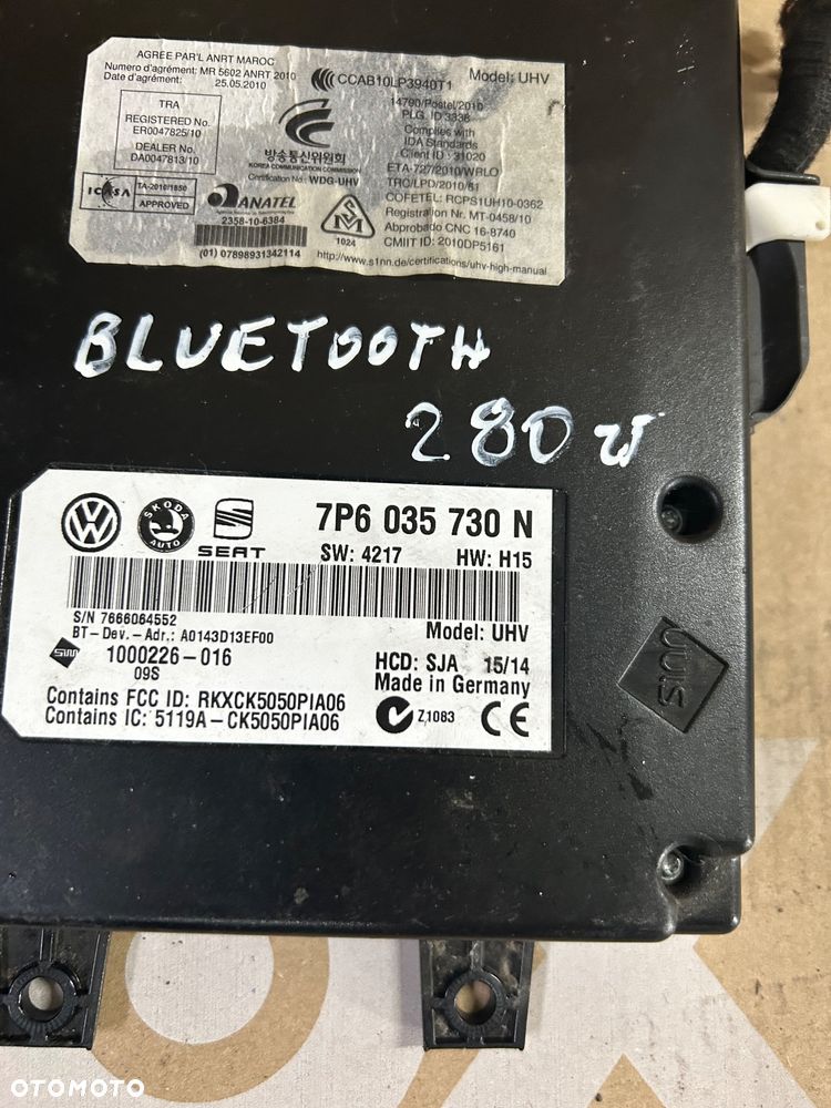 Moduł bluetooth  sterownik 7P6035730N Skkda Seat Volkswagen Audi - 2