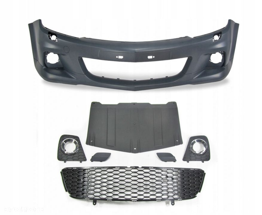 ZDERZAK PRZEDNI OPEL ASTRA H OPC  HALOGENY GRILL - 8