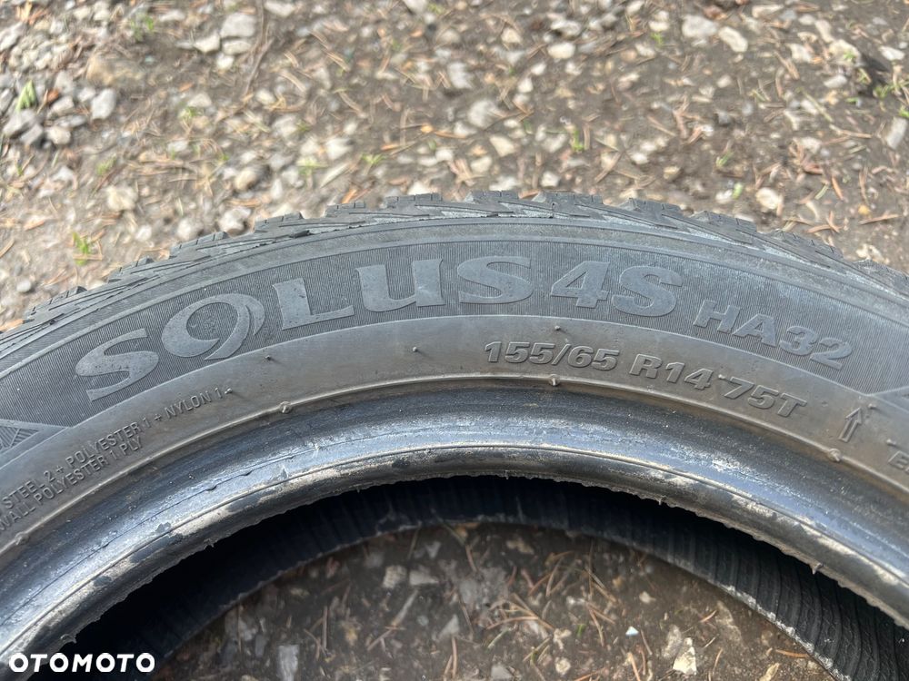 4x Opona całoroczna KUMHO 155/65R14 SOLUS 4S HA32 4SEASON 2022R 6.5 MM JAK NOWE CAŁOROCZNE KOMPLET OPON - 3