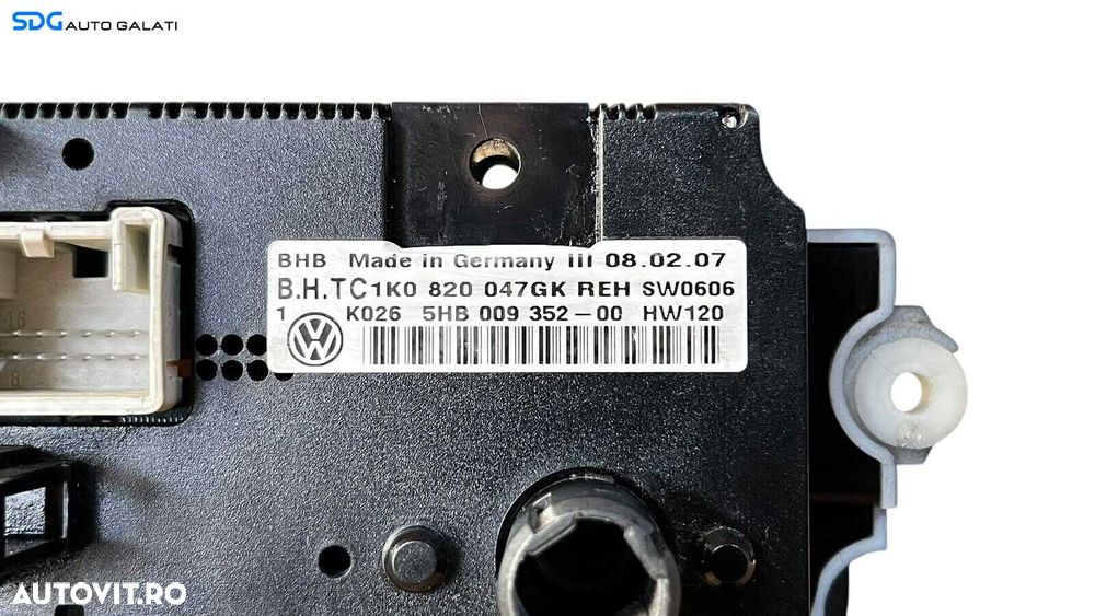 Panou Modul Unitate Comanda AC Aer Conditionat Clima Climatic Volkswagen Touran 2003 - 2010 Cod 1K0820047GK 5HB009352 [LC0586] - 6
