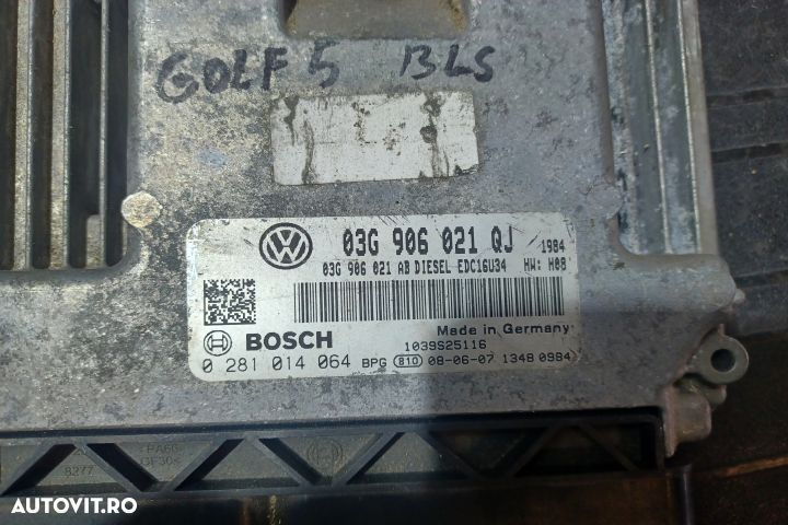 Calculator motor ECU 03G906021QJ 0281014064 - 1.9 BLS  03G906021QJ 02 - 3