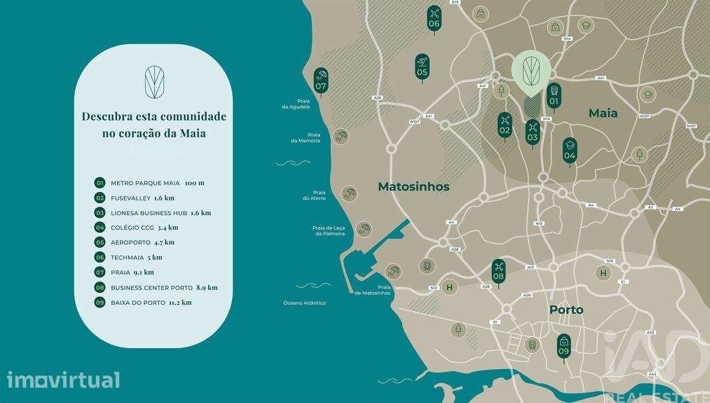 Apartamento em Cidade da Maia de 80,00 m2 - Grande imagem: 4/6