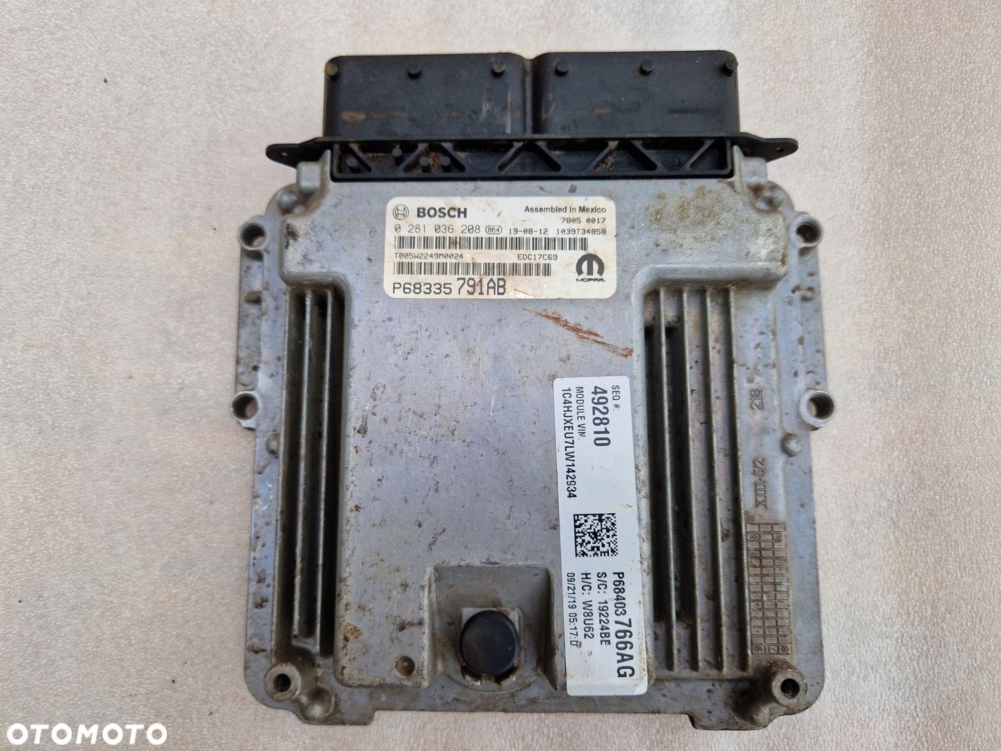 STEROWNIK KOMPUTER SILNIKA JEEP WRANGLER JL - 1