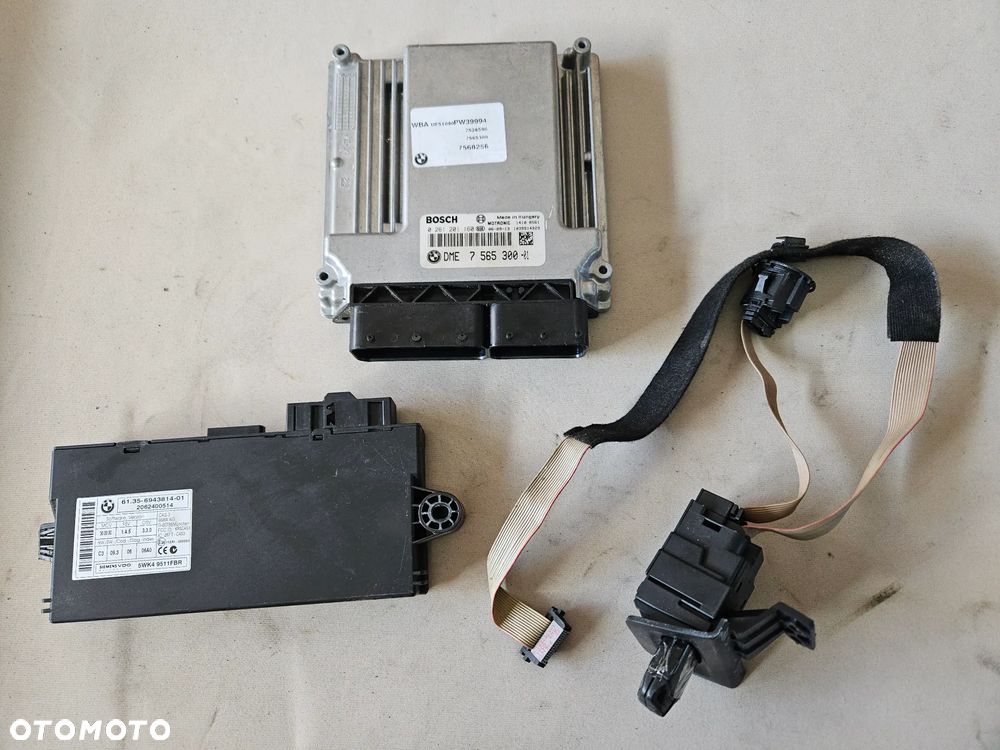 Zestaw startowy sterownik moduł stacyjka start stop BMW seria 1 E87 2,0 i 2006r 7565300 - 1