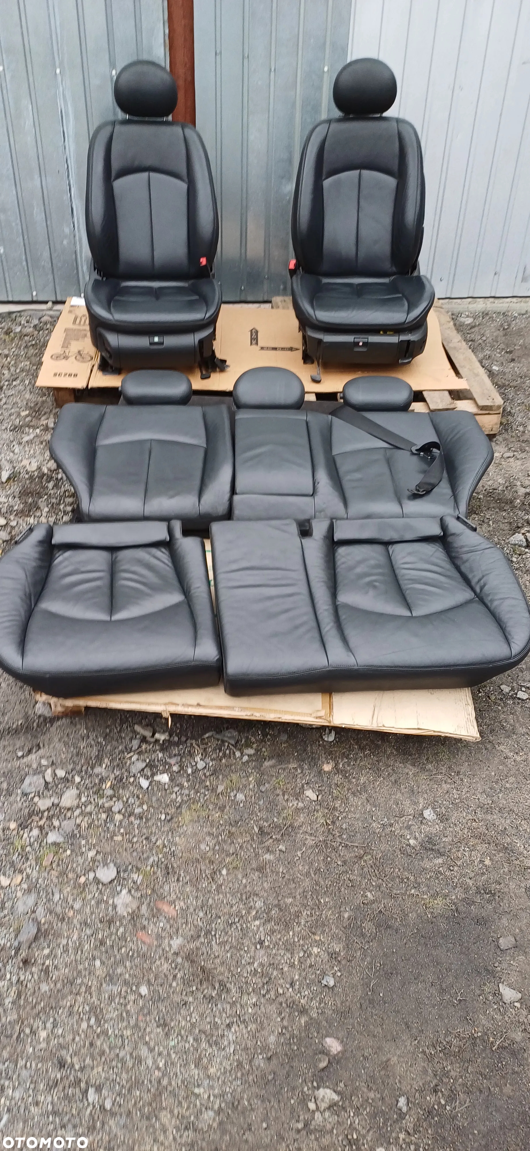 Fotele, kanapa komplet w211 kombi avantgarde ładna czarna skora - 4