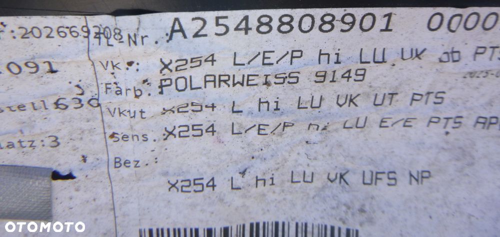 Mercedes GLC W254 Dokładka Zderzaka Tył  A2548808901 - 4