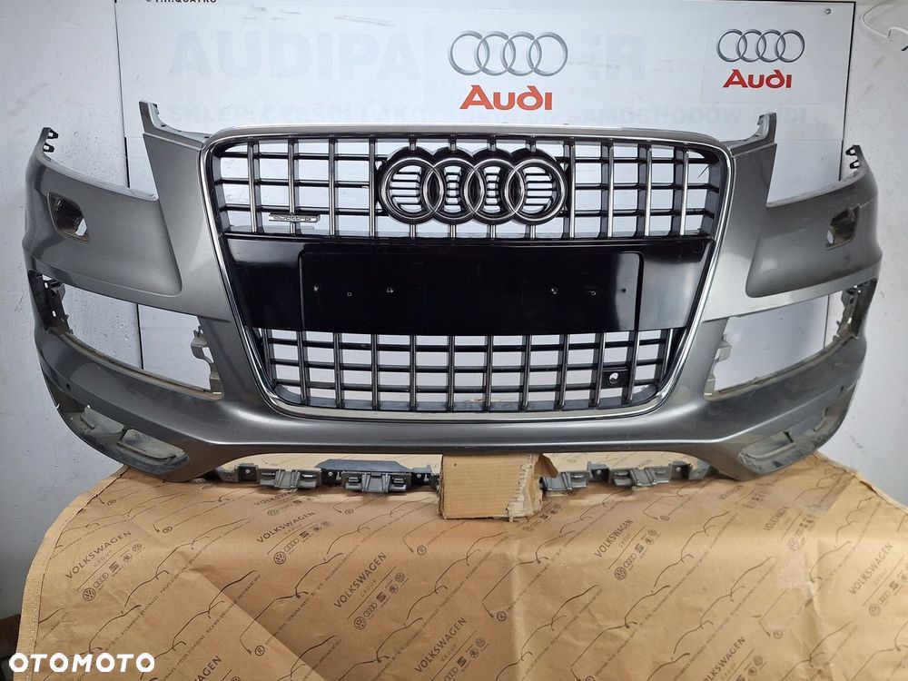 ZDERZAK AUDI Q7 4L LIFT 2009-2014 ORYGINAŁ OE PO LIFTINGU 4L0 S-LINE GRILL - 1